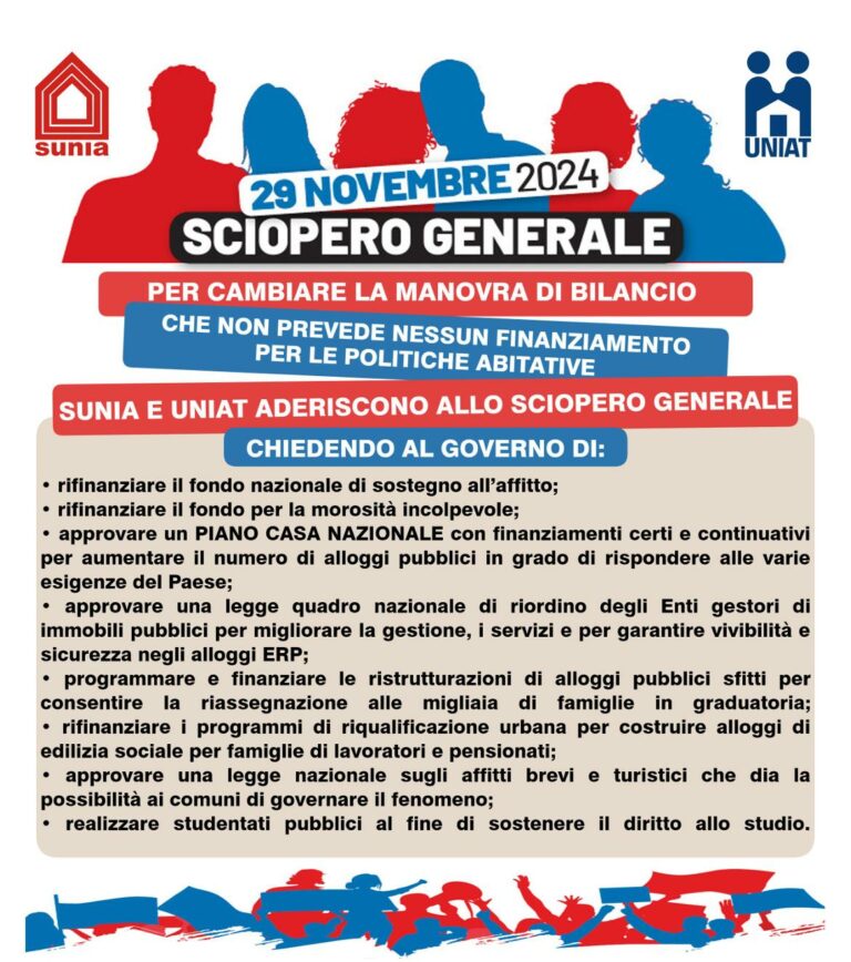 Uniat aps Lazio aderisce allo sciopero del 29 Novembre 2024